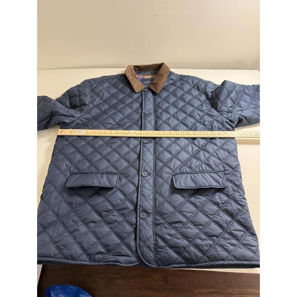 Brooks Brothers Paddock Diamond Quilted Coat Navy Blue Size XXXL - Picture 5 of 6